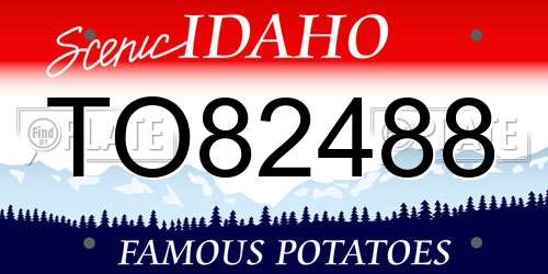 TO82488 Idaho License Plate