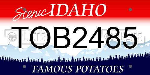 TOB2485 Idaho License Plate