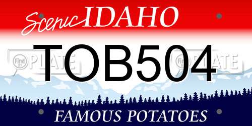 TOB504 Idaho License Plate