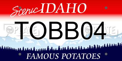 TOBB04 Idaho License Plate
