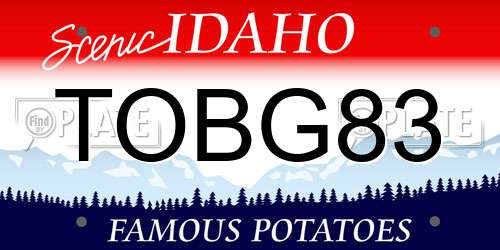 TOBG83 Idaho License Plate