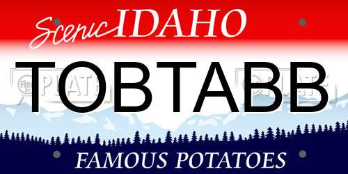 TOBTABB Idaho License Plate