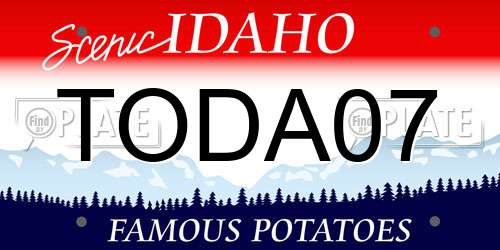 TODA07 Idaho License Plate