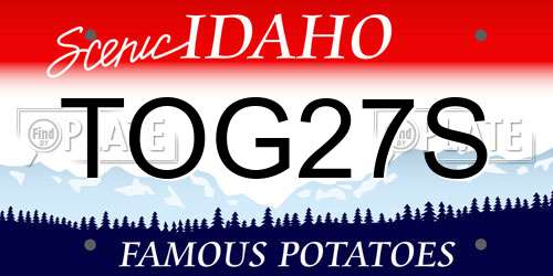 TOG27S Idaho License Plate