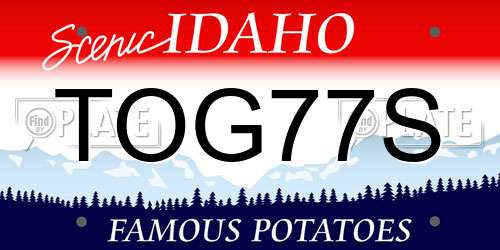 TOG77S Idaho License Plate