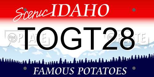 TOGT28 Idaho License Plate