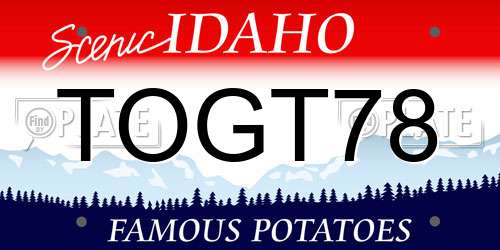 TOGT78 Idaho License Plate
