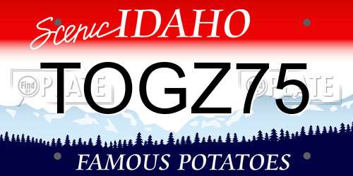 TOGZ75 Idaho License Plate