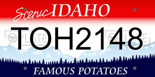 TOH2148 Idaho License Plate