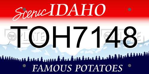 TOH7148 Idaho License Plate