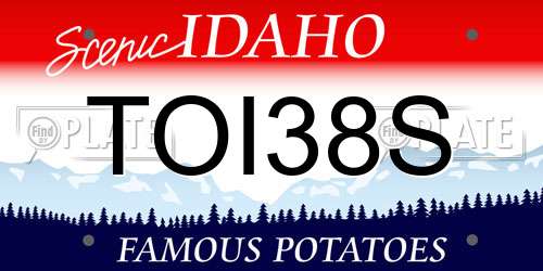 TOI38S Idaho License Plate