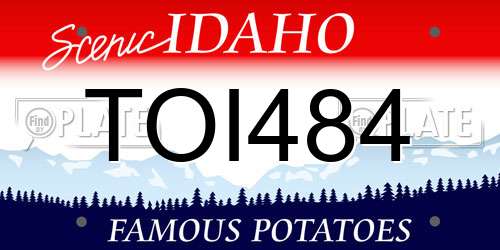 TOI484 Idaho License Plate