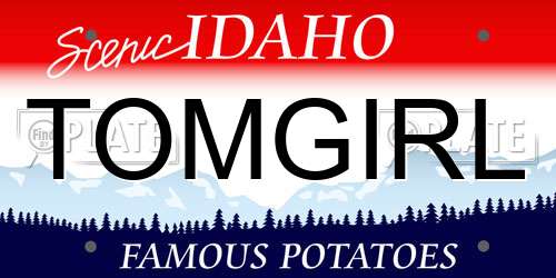 TOMGIRL Idaho License Plate