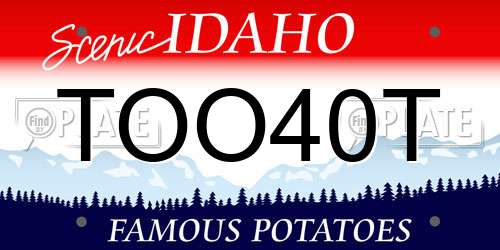TOO40T Idaho License Plate