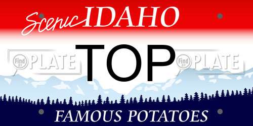 TOP Idaho License Plate