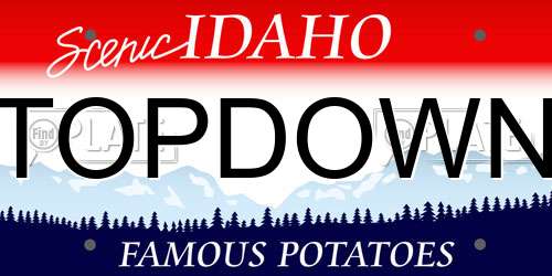 TOPDOWN Idaho License Plate
