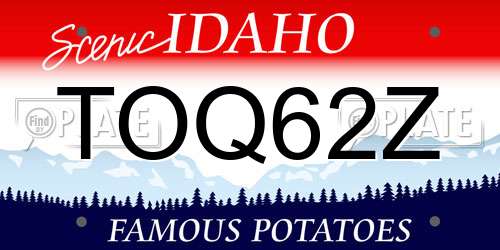 TOQ62Z Idaho License Plate