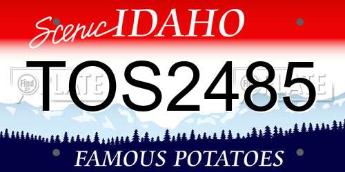TOS2485 Idaho License Plate