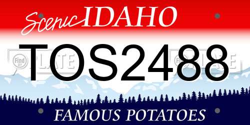 TOS2488 Idaho License Plate