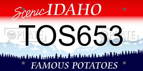 TOS653 Idaho License Plate