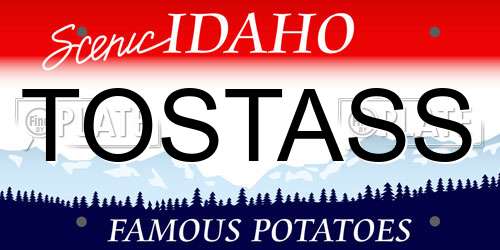 TOSTASS Idaho License Plate