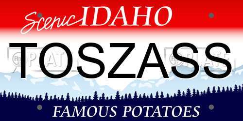 TOSZASS Idaho License Plate