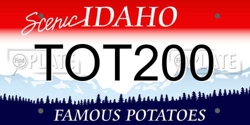 TOT200 Idaho License Plate
