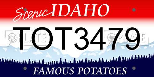 TOT3479 Idaho License Plate