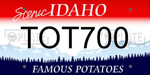TOT700 Idaho License Plate