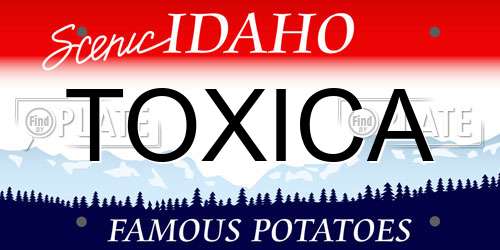 TOXICA Idaho License Plate