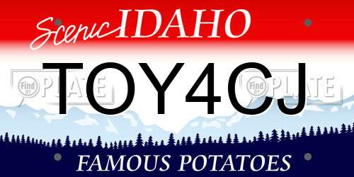 TOY4CJ Idaho License Plate