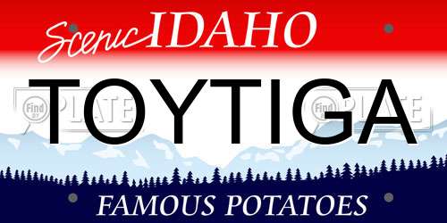 TOYTIGA Idaho License Plate