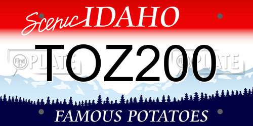 TOZ200 Idaho License Plate
