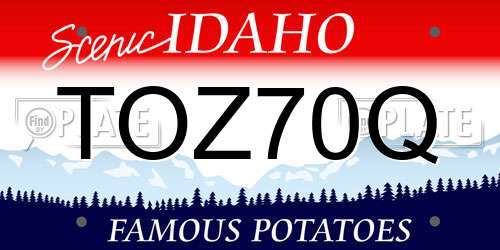 TOZ70Q Idaho License Plate