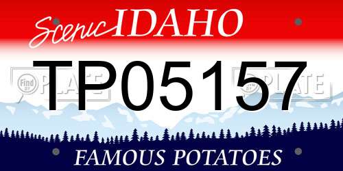 TP05157 Idaho License Plate