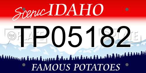 TP05182 Idaho License Plate