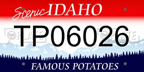 TP06026 Idaho License Plate