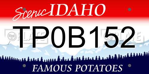 TP0B152 Idaho License Plate