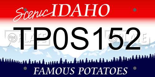 TP0S152 Idaho License Plate