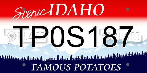 TP0S187 Idaho License Plate