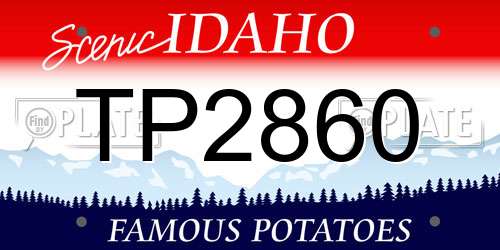 TP2860 Idaho License Plate