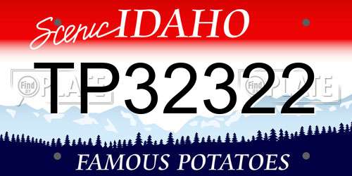 TP32322 Idaho License Plate