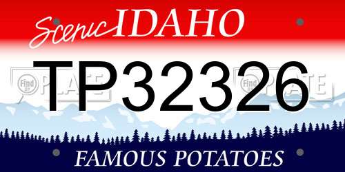 TP32326 Idaho License Plate