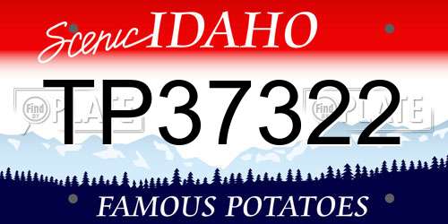 TP37322 Idaho License Plate