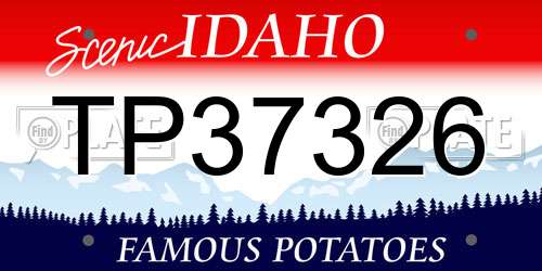 TP37326 Idaho License Plate