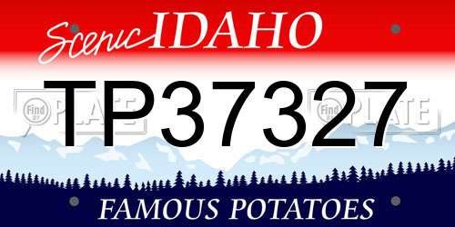 TP37327 Idaho License Plate