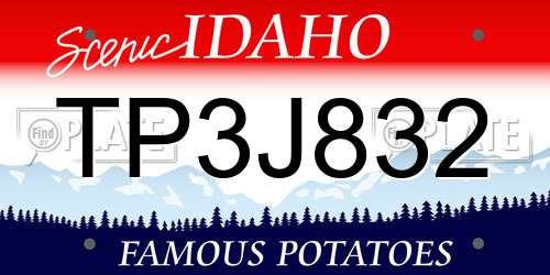 TP3J832 Idaho License Plate