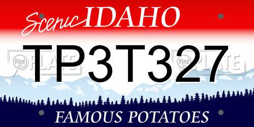 TP3T327 Idaho License Plate
