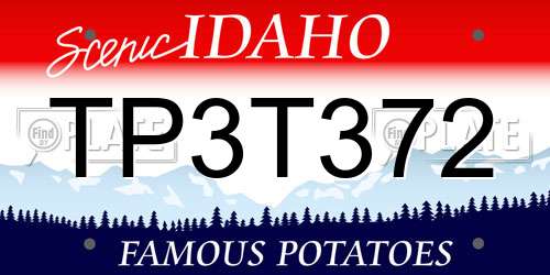 TP3T372 Idaho License Plate