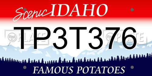 TP3T376 Idaho License Plate
